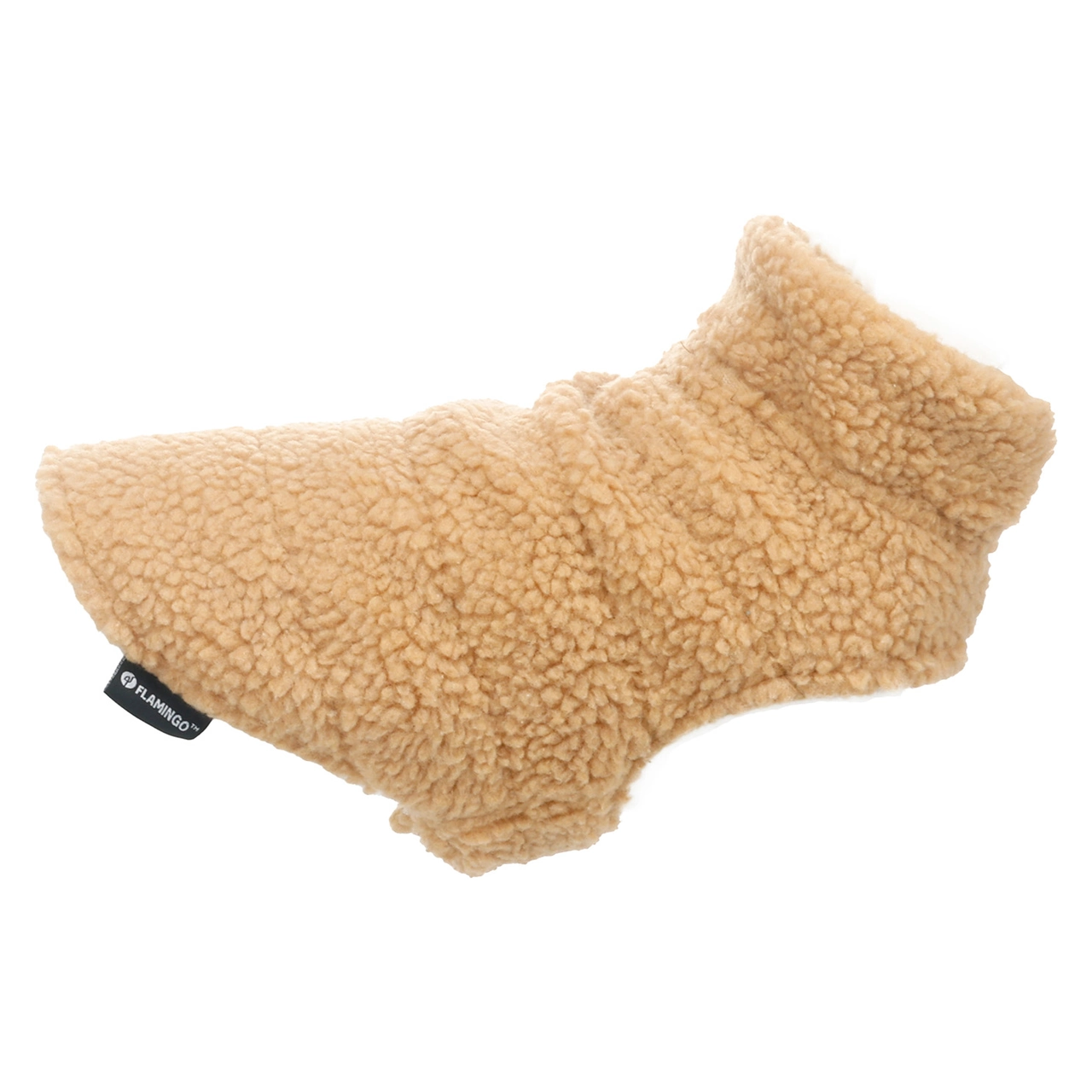 Flamingo Nado hundejakke beige 30 cm - varm hundefrakke med fleece